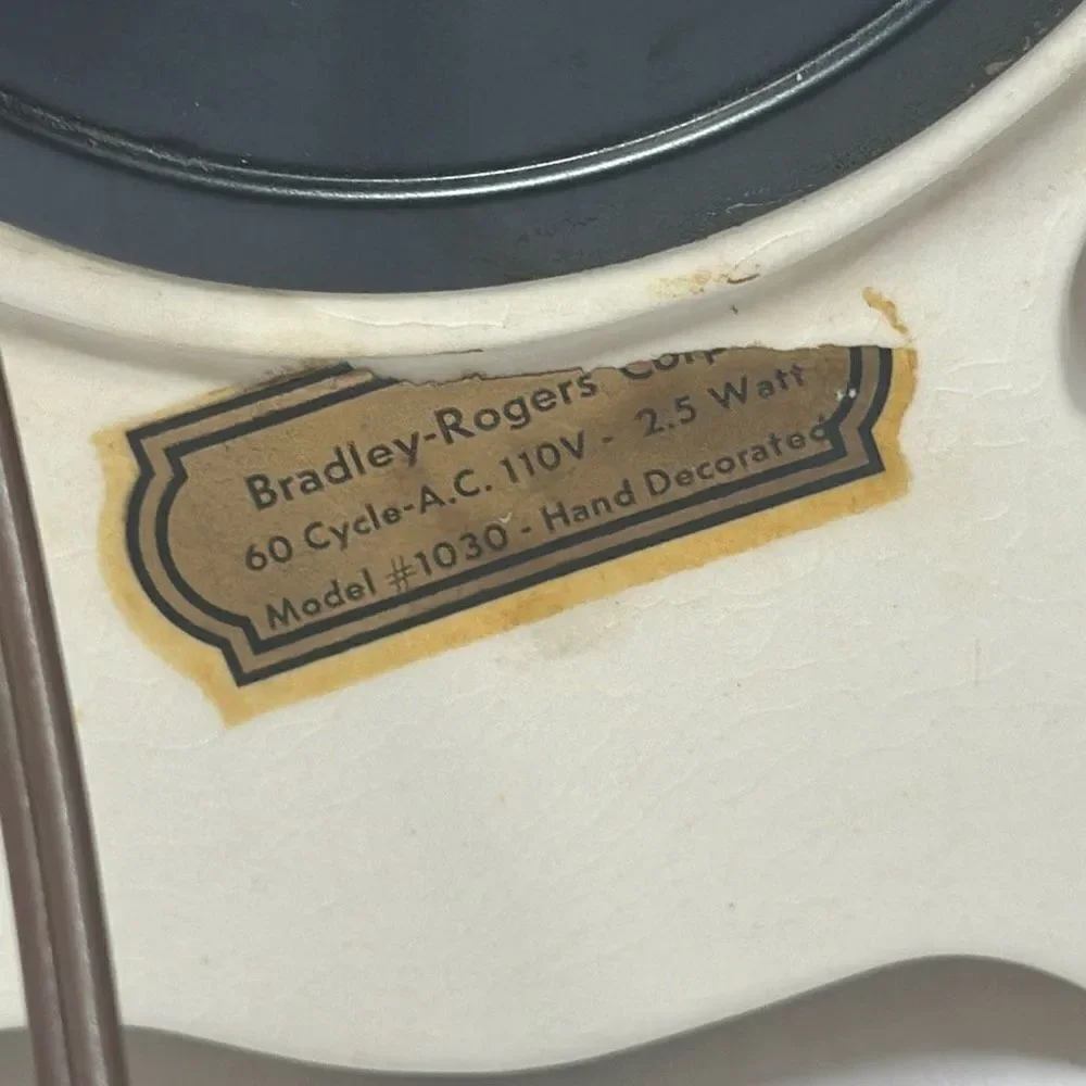 Vintage Bradley-Rogers Stafford‎ China Electric Mantel Clock Beautiful 9